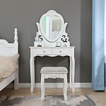 Столик туалетный Vinotti S026/1 с зеркалом, уцененный, с пуфом