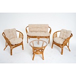 Комплект для отдыха Багамы 01/16, цвет: коньяк, подушки рогожка